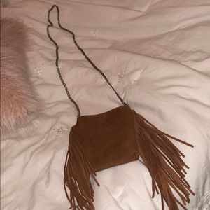 Suede Chain-Strap purse